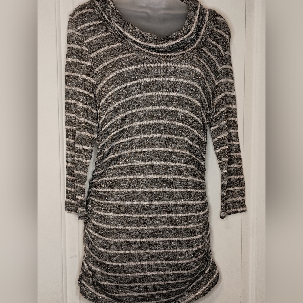 2 FOR $30 Casual‎ Elegance: The Classic Gray Striped A BYER sweater(#1,043)